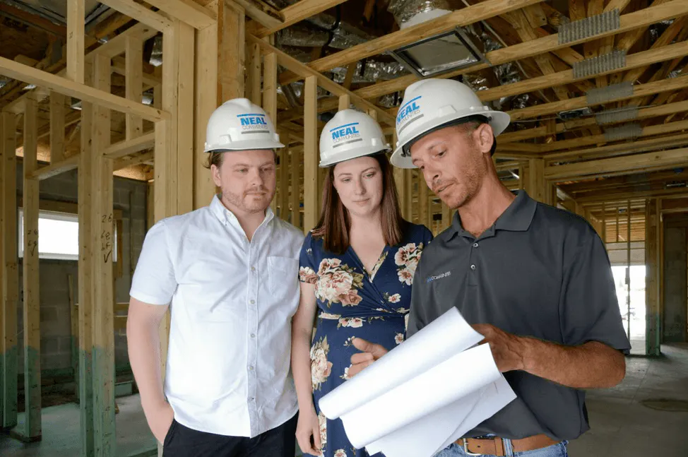 Neal Communities Hard Hats and Construction with the Burrell Family