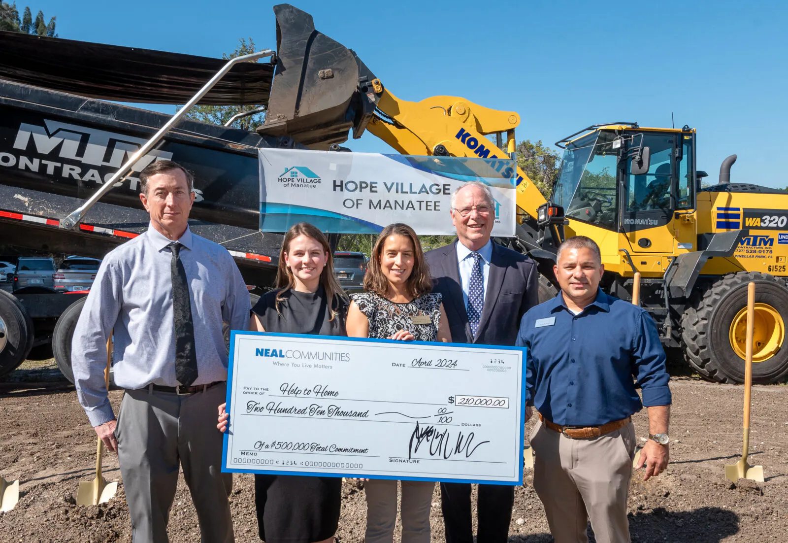 Neal Communities Pledges $500,000 to Hope Village of Manatee to Help Families Avoid Homelessness