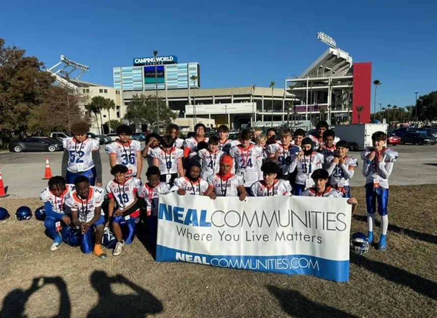 Neal Communities Neal Communities supports Cape Coral Junior Football Association with a $5,000 donation.